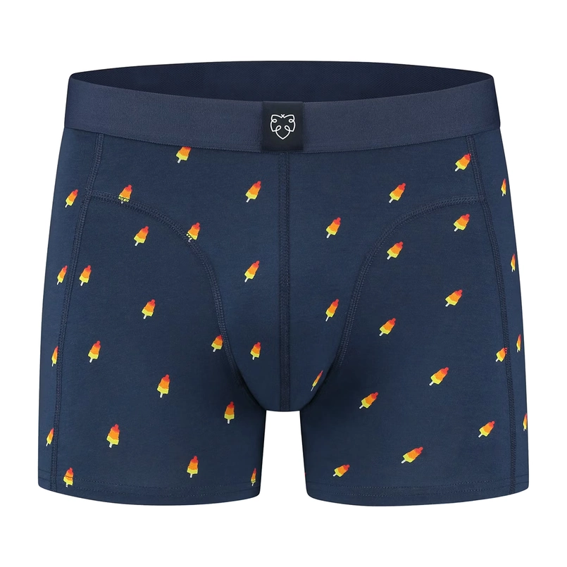 A-dam Underwear Heren Boxer Blauw dessin