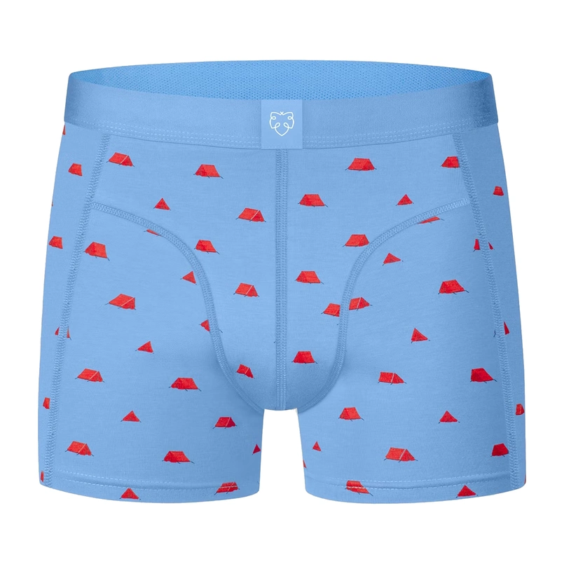 A-dam Underwear Heren Boxer Blauw dessin