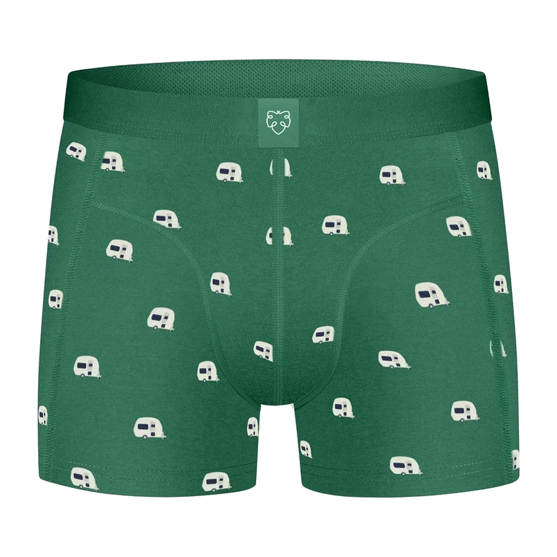 A-dam Underwear Heren Boxer Groen dessin