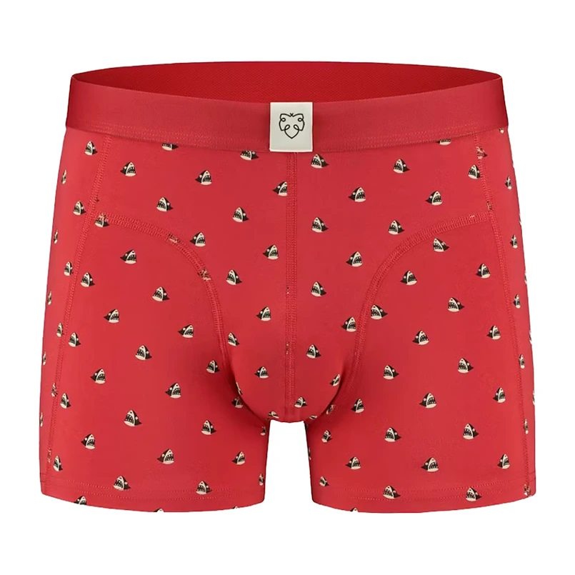 A-dam Underwear Heren Boxer Sharky Rood dessin