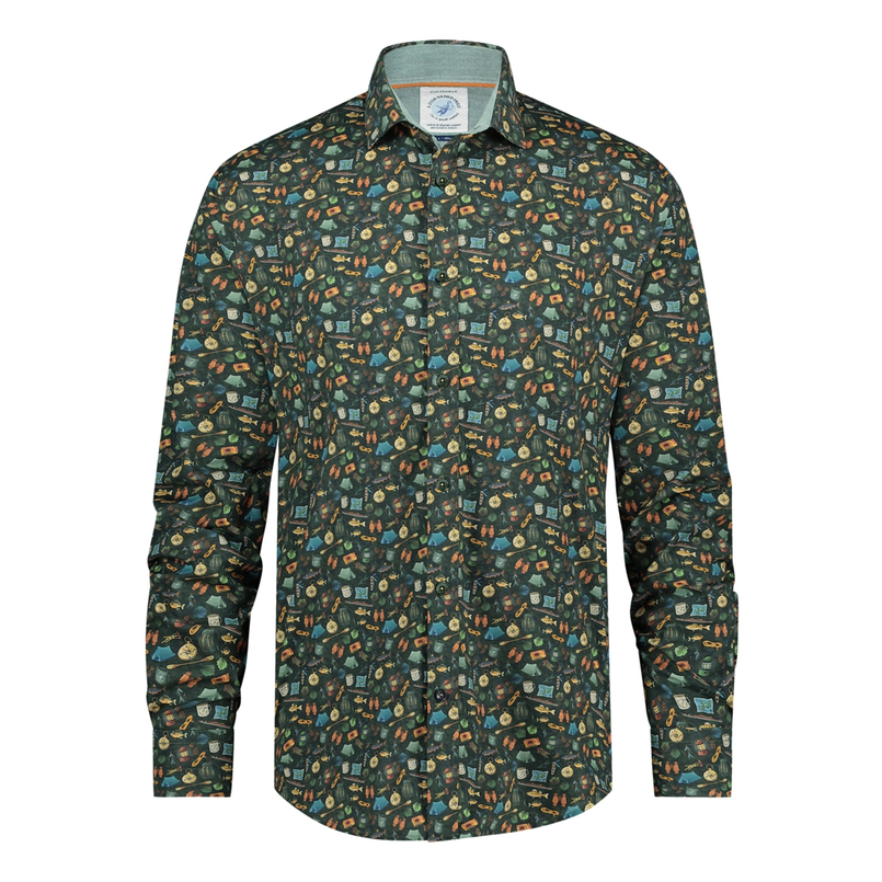 A Fish Named Fred Heren shirt 29.005_309 Groen