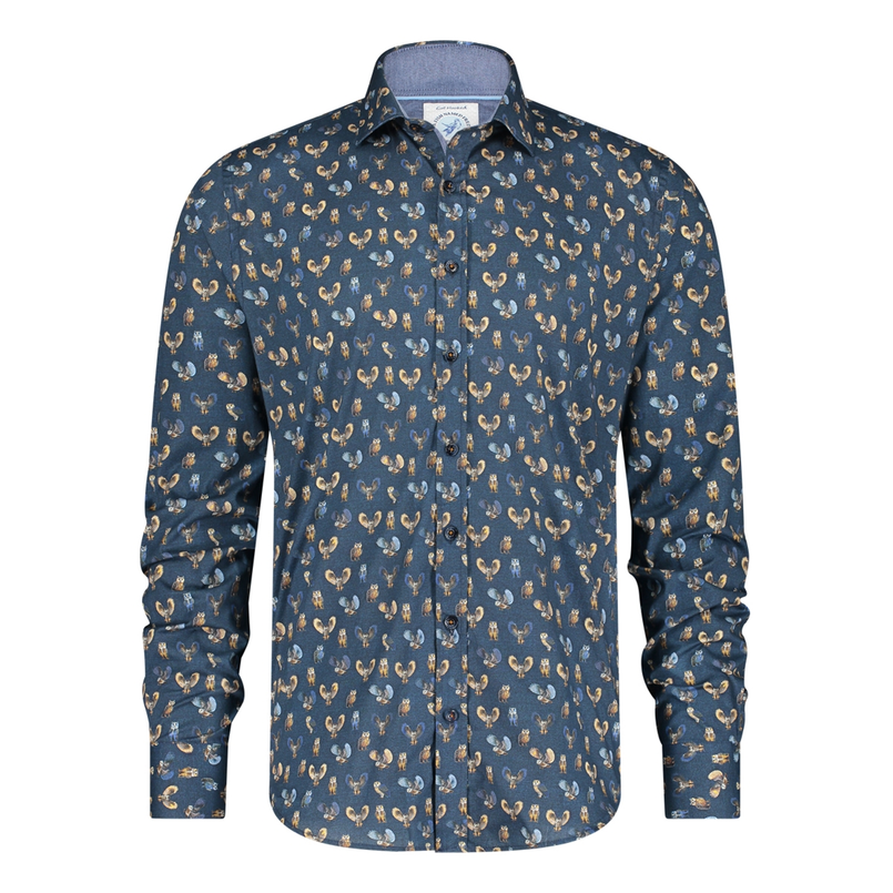 A Fish Named Fred Heren shirt 29.016_600 Navy