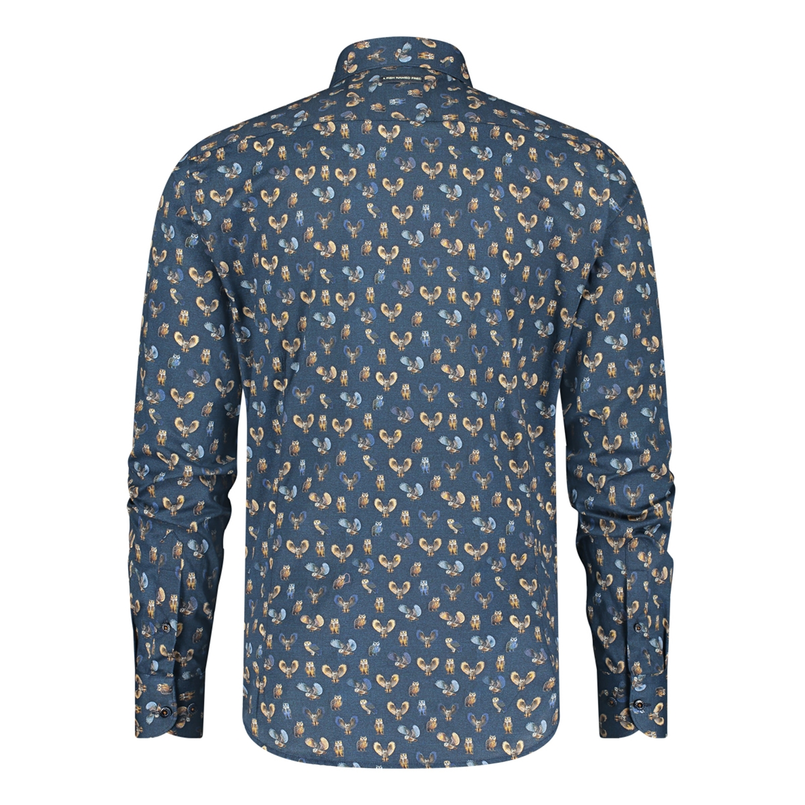 A Fish Named Fred Heren shirt 29.016_600 Navy