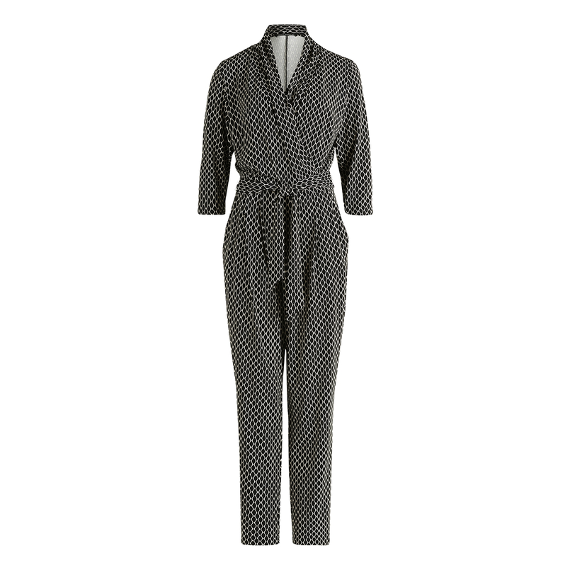 Betty Barclay Dames Jumpsuit 68202742 Zwart dessin