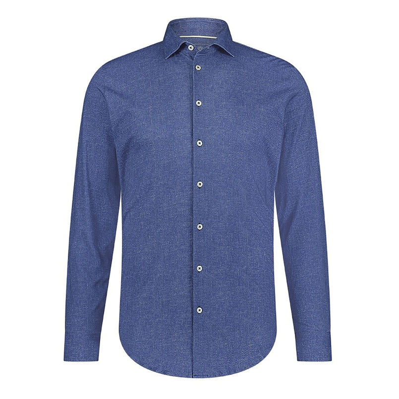 Blue Industry Heren Shirt 4215.42 Kobalt