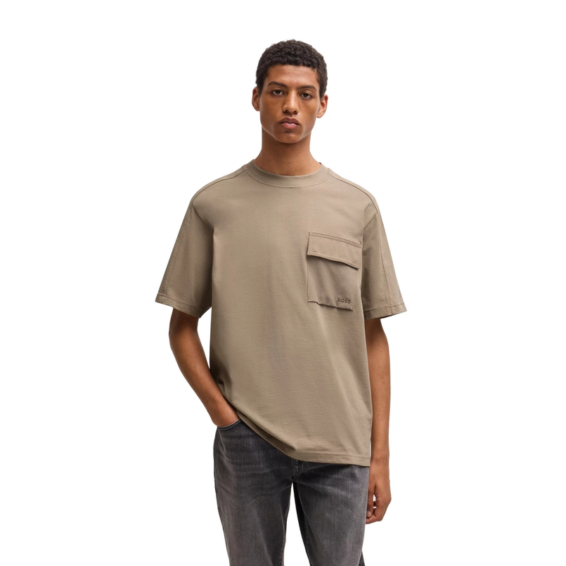 Boss Heren T-shirt 50519170 Middenbruin