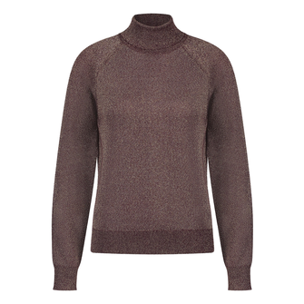 Circle of Trust dames rollneck in lurex Bordeaux