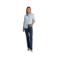 Claudia Strater Dames Flared-broek Cs24-22519 Dark blue denim