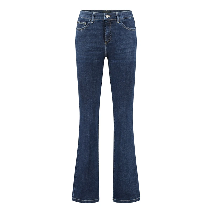 Claudia Strater Dames Flared-broek Cs24-22519 Dark blue denim