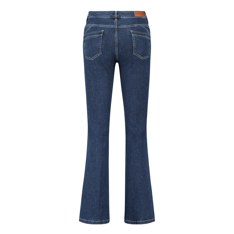 Claudia Strater Dames Flared-broek Cs24-22519 Dark blue denim