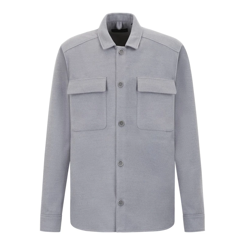 Drykorn Heren Overshirt 134163-Selton Lichtgrijs