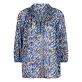 Esqualo Dames Blouse F24.10524 Blauw dessin