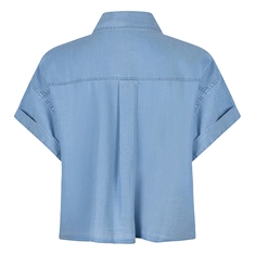 Esqualo dames blouse Light blue denim