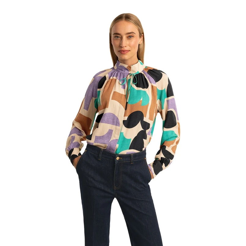 Expresso Dames Blouse Ex24-14078 Lila