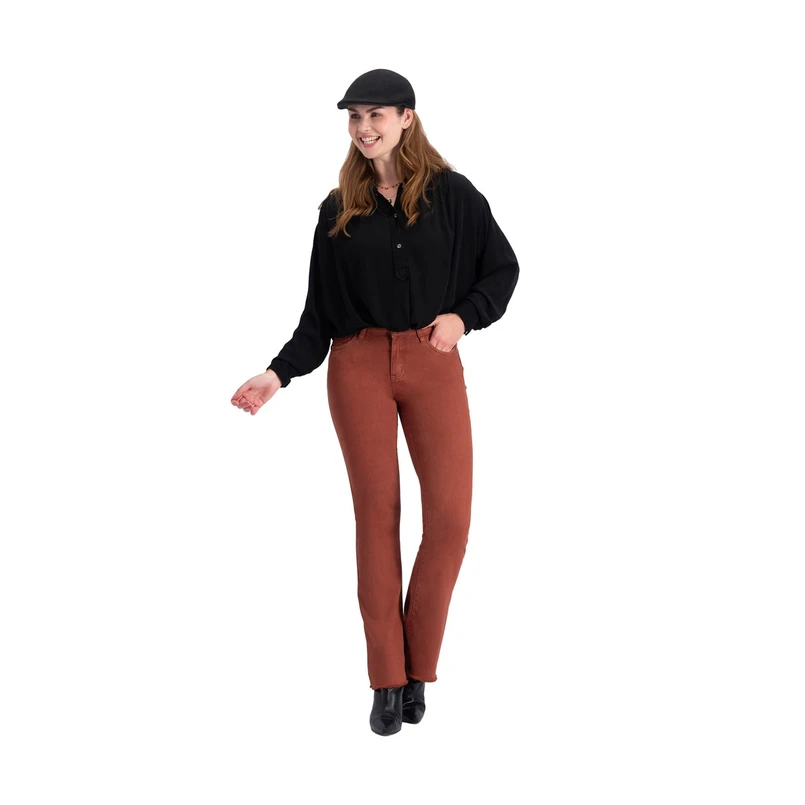 FLOREZ Dames Broek Florez flared Middenbruin