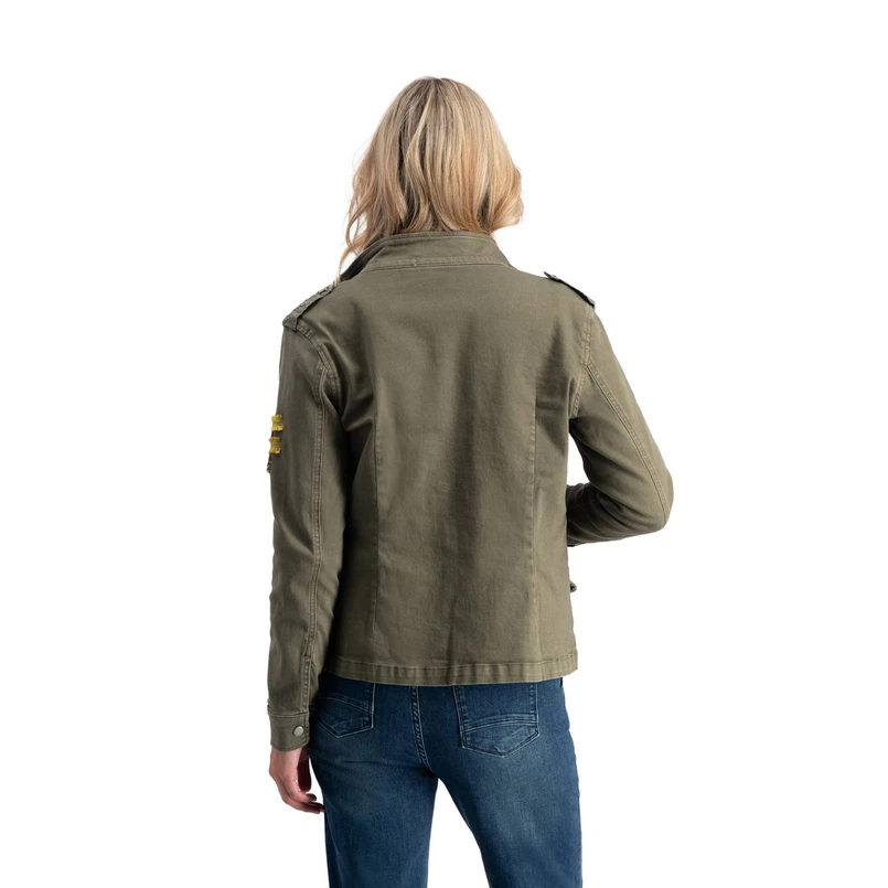 FLOREZ Dames Jack Cargo jacket Olijf