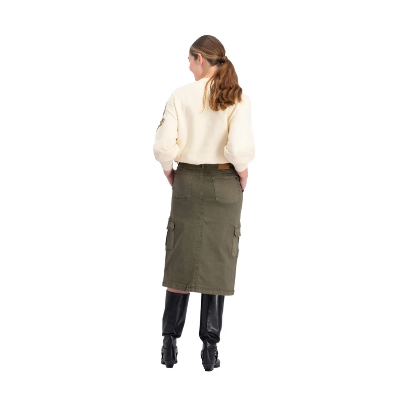 FLOREZ Dames Rok Freddy cargo skirt Olijf