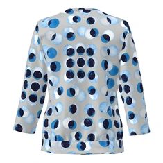 Frank Walder Dames Blouse Nos724423 Blauw dessin