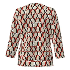 Frank Walder Dames Blouse Nos724423 Rood dessin