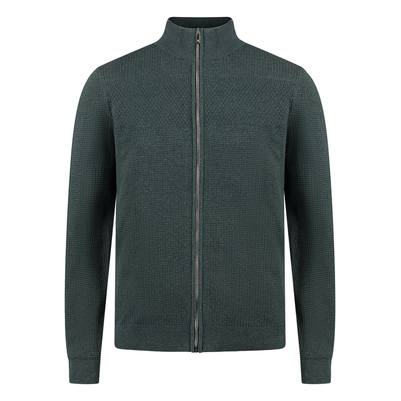 Gardeur Collectie Cardigan with top structuur Groen