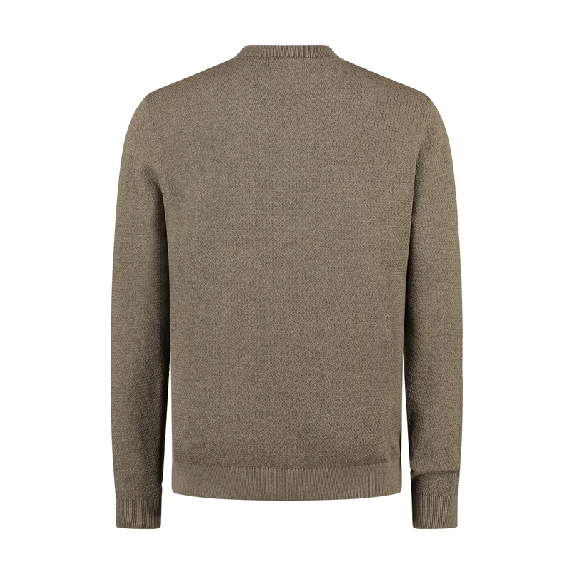 Gardeur Collectie crewneck Bruin mele