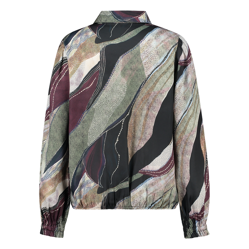 Gardeur Collectie Dames blouse organic print Bordeaux