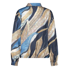 Gardeur Collectie Dames blouse organic print Navy