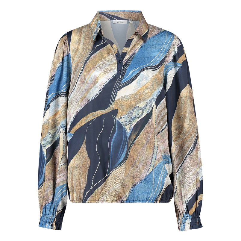 Gardeur Collectie Dames blouse organic print Navy