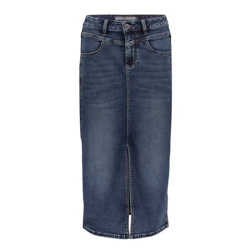 Geisha Dames Rok 46510-10 Mid blue denim