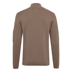 Genti Heren Pullover 1/2 zip K1137-3258 Donkerbruin