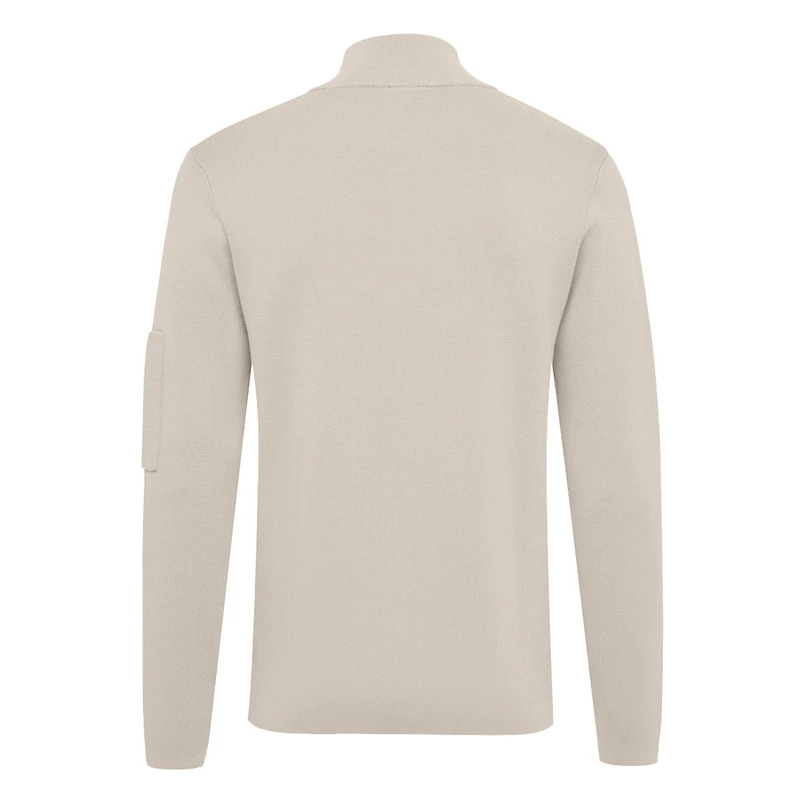 Genti Heren Pullover 1/2 zip K1137-3258 Middenbruin