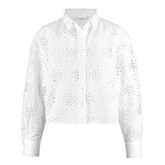 Gerry Weber Dames Blouse 360050-31446 White denim