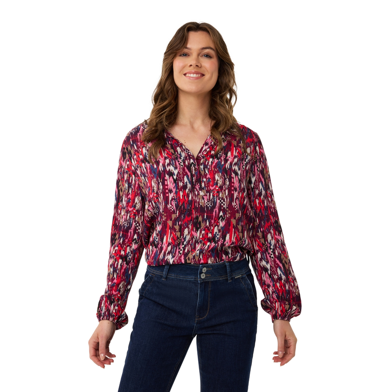 Ivy & You Dames blouse 24130 Wine