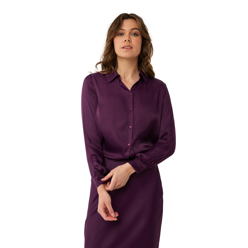 Ivy & You Dames blouse 24144 Wine