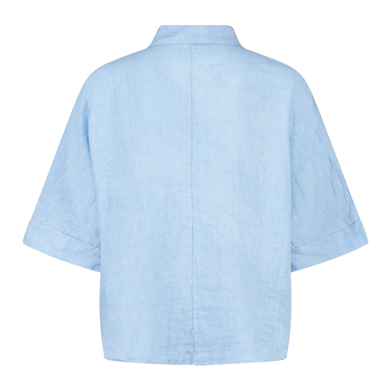 Ivy & You Dames linnen blouse Bleu