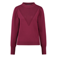 Ivy & You Dames pull V-iznet met bobbeltjes Bordeaux