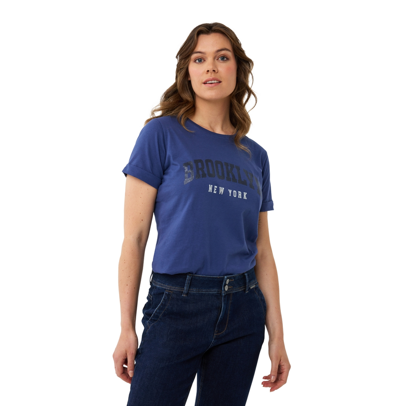 Ivy & You Dames top 24119 Indigo blauw