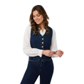 Ivy & You Dames waistcoat denim Dark blue denim