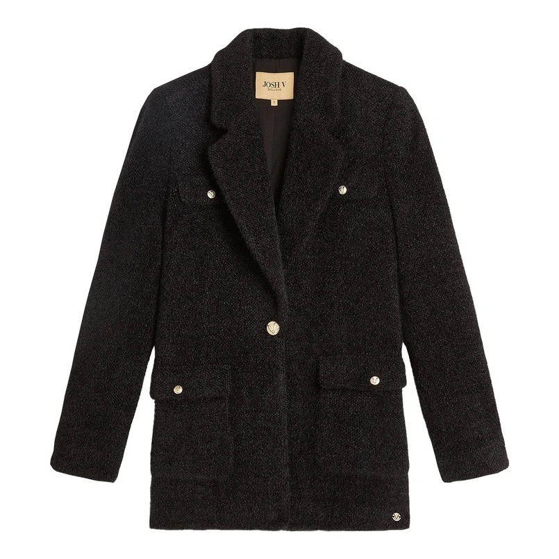 Josh V dames blazer fluffy Zwart