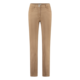 Les Copines Dames broek cot/tencel/el @17113 Taupe