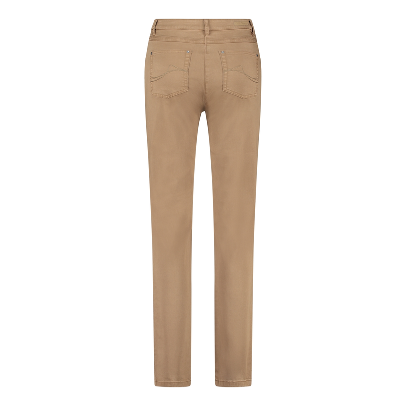 Les Copines Dames broek cot/tencel/el @17113 Taupe