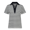 Les Copines Dames polo streep Navy