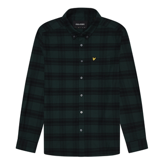 Lyle & Scott Heren Shirt LW2106V Zwart dessin