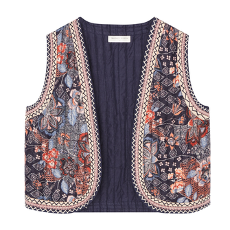 Maison Hotel Dames Vest LOLO Blauw dessin