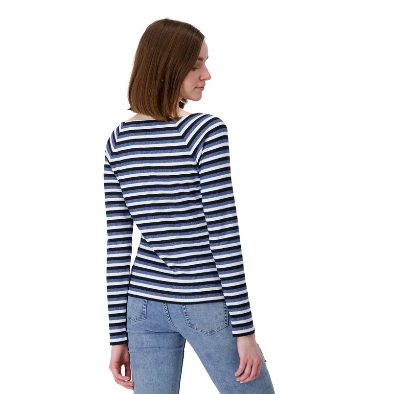 Monari Dames Top 808147 Blauw dessin