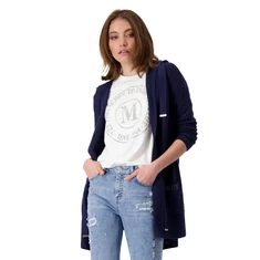 Monari Dames Vest 808679 Dark blue denim