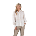 Nukus Dames blouse met allover broidery met glitter Off-white