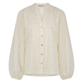 Nukus Dames blouse met allover broidery Off-white