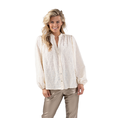 Nukus Dames blouse met allover broidery Off-white