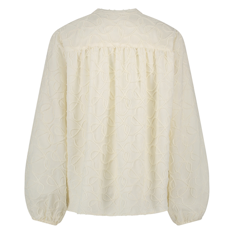 Nukus Dames blouse met allover broidery Off-white